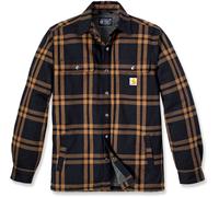 Carhartt Flannel Sherpa-Lined, chemise/veste textile XXL Noir/Marron Clair Noir/Marron Clair