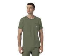 Carhartt Force Cross-Flex Haut exfoliant à col Rond pour Homme, Olive, M