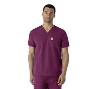 Carhartt Force Haut à col en V pour homme, bordeaux, Taille L