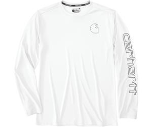 Carhartt Force Sun Defender™ Long-Sleeve Logo Graphic Long-Sleeve Chemise fonctionnelle, Blanc, Taille XL