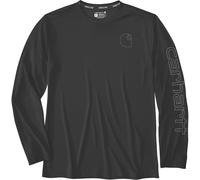 Carhartt Force Sun Defender™ Long-Sleeve Logo Graphic Long-Sleeve Chemise fonctionnelle, noir, Taille M