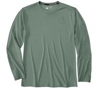 Carhartt Force Sun Defender™ Long-Sleeve Logo Graphic Long-Sleeve Chemise fonctionnelle, Vert, Taille 2XL