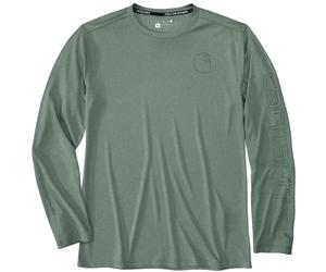 Carhartt Force Sun Defender™ Long-Sleeve Logo Graphic Long-Sleeve Chemise fonctionnelle, Vert, Taille L