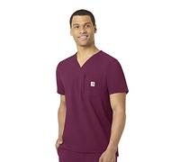 Carhartt Haut médical pour Homme Coupe Moderne Chemise de Brosse, Bordeaux