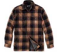 Carhartt Heavyweight Flannel Sherpa Chemise, Marron, Taille XL