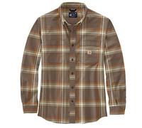 Carhartt Herren Langarmhemd Flannel L,S Plaid Shirt, Farbe:Chestnut, Größe:2XL
