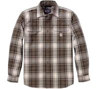 Carhartt Hubbard Loose LS Plaid Chemise, Marron/Gris, Taille L