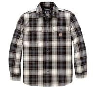 Carhartt Hubbard Loose LS Plaid Chemise, Noir/Blanc, Taille L