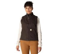 Carhartt Lined Mock Neck Vest Gilet à col Montant doublé en Sherpa, Dark Brown, L aux Femmes