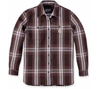 Carhartt Loose Fit Heavyweight Twill Chemise pour dames, Marron foncé/violet, Taille XL