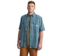 Carhartt Loose Fit Midweight Short-Sleeve Plaid Shirt Chemise Ample à Carreaux à Manches Courtes de Poids Moyen Homme (Lot de 1)