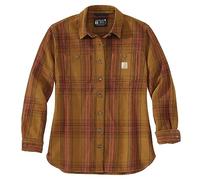 Carhartt Chemise femme manches longues Twill Plaid Marron XS
