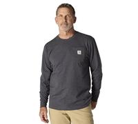 Carhartt Men's Big & Tall Workwear Pocket Long Sleeve T Shirt, Carbon Heather, Large/Tall