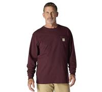 Carhartt Men's Loose Fit Heavyweight Long-Sleeve Pocket T-Shirt, Port, REG-M