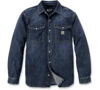 Carhartt Montana Relaxed Fit Denim Long-Sleeve Snap Front Chemise, bleu foncé, Taille L