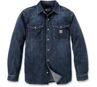 Carhartt Montana Relaxed Fit Denim Long-Sleeve Snap Front Chemise, bleu foncé, Taille XL