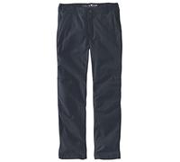 Carhartt Pantalon de travail fuselé Rugged Flex Straight Fit en toile à 5 poches Pantalon utilitaire de travail Homme, bleu, 33W/32L