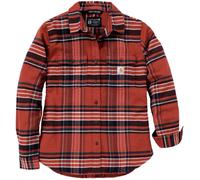 Carhartt Plaid Relaxed-Fit, chemise femme S Rouge/Noir/Blanc Rouge/Noir/Blanc