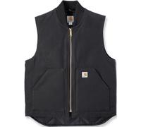 Carhartt Relaxed Fit Firm Duck Insulated Rib Collar Gilet, noir, Taille XL