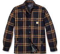 Carhartt Flannel Sherpa-Lined, chemise/veste textile XXL Noir/Marron Clair Noir/Marron Clair