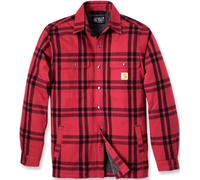 Carhartt Relaxed Fit Flannel Sherpa Lined Chemise, Rouge/Noir, Taille S