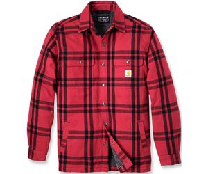 Carhartt Relaxed Fit Flannel Sherpa Lined Chemise, Rouge/Noir, Taille XXL