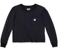 Carhartt Relaxed Fit Lightweight Pocket Chemise à manches longues pour dames, noir, Taille S