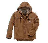 Carhartt Relaxed Fit Washed Duck Sherpa-Lined Utility Jacket Brown - XL