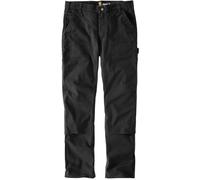 Carhartt Relaxed Straight Rugged Flex Duck Double-Front Dungaree Pantalon, noir, Taille 36/30