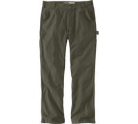 Carhartt Relaxed Straight Rugged Flex Duck Dungaree Pantalon, Olive Sombre, Taille 38/34