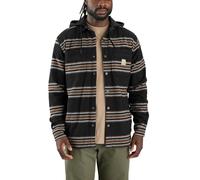 Carhartt Rugged Flex Chemise-veste à capuche doublée en flanelle polaire pour homme Coupe décontractée, XL