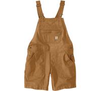 Carhartt Rugged Flex Relaxed Fit Canvas Ladies Salopette courte, Marron, Taille XS