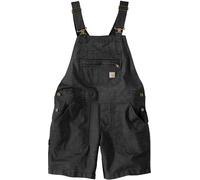 Carhartt Rugged Flex Relaxed Fit Canvas Ladies Salopette courte, noir, Taille XS
