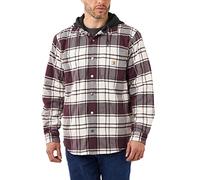 Carhartt Flannel-Fleece, chemise/veste à capuche M Beige/Rouge Foncé (W03) Beige/Rouge Foncé (W03)