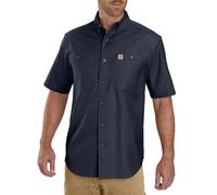Carhartt Rugged Flex Rigby Short-Sleeve Work Shirt Chemise, Navy, XL Homme