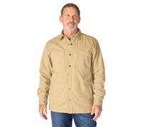 Carhartt Veste Fleece Lined Snap Front Shirt Jac – doublée polaire, pression – Kaki foncé S