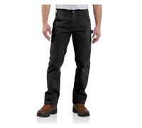 Carhartt Salopette pantalon coupe décontractée en sergé délavé, pour hommes, W32/L30, noir, 1
