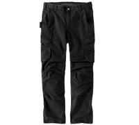 Carhartt Steel Rugged Flex Pantalon de Travail Cargo Ripstop à Double Devant Coupe décontractée d'utilité Professionnelle, Noir, 34 W/30 L Homme