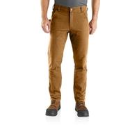 Carhartt Straight Fit Stretch Duck Double Front Pantalon Utilitaire de Travail, Marron, 33W x 34L Homme