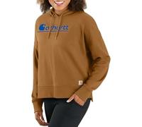 Carhartt Sweat-shirt à capuche Tencel Fiber Series coupe ample pour femme, Marron, Medium