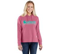 Carhartt Sweat-shirt à capuche Tencel Fiber Series coupe ample pour femme, Woodrose, Large