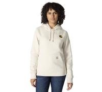 Carhartt Sweat-shirt graphique à poids moyen avec logo sur la manche, coupe décontractée pour femme, Malt/Carhartt Brown, Medium