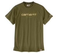 Carhartt T-Shirt à Manches Courtes Force Relaxed Fit Midweight pour Homme, Vert Bronze foncé, M