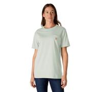 Carhartt T-shirt Iconic Wk87 avec poche pour femme, Bleu sarcelle fumé, Taille L