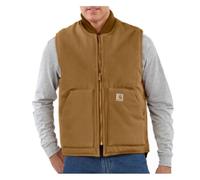 Carhartt V01 Gilet à col côtelé isolé ferme pour homme Coupe décontractée, Marron, Medium