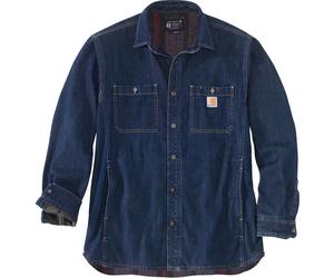 Carhartt Veste Denim Fleece Lined Snap Front Shirt Glacier L