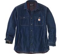 Carhartt Veste Denim Fleece Lined Snap Front Shirt Glacier M