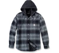 Carhartt Veste Flannel Fleece Lined Hooded Shirt Jac Elm S