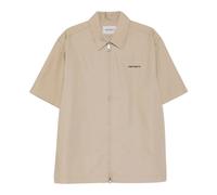 Carhartt Wip - S/S Postal Zip Shirt - Homme - Chemises - Beige - Taille: L