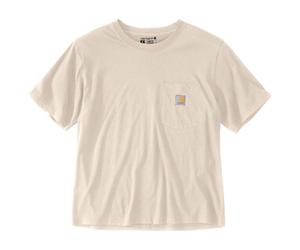 Carhartt - Women's Lightweight S/S Crewneck T-Shirt - T-shirt - L - oat milk heather